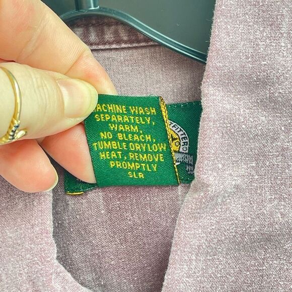 Cabela's Mens Button Down Shirt Short Sleeve Outdoor Gear Wash Red Large Tall - Picture 7 of 12